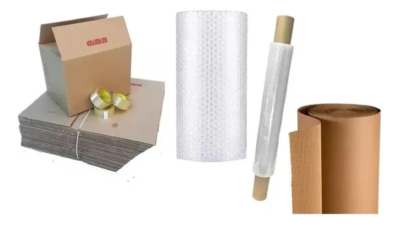 Kit Mudanza 10 Cajas+ burbujas+ stretch+ carton+ cintas+ bolsas