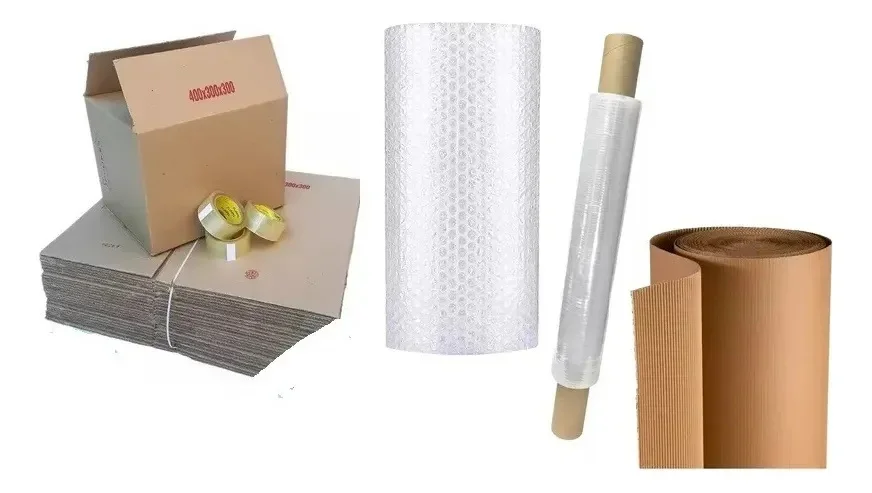 Kit Mudanza 10 Cajas+ burbujas+ stretch+ carton+ cintas+ bolsas — foto 1